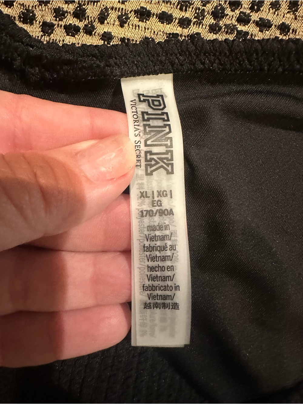 PINK Victoria's Secret Black Ribbed Two-Piece Bikini - Picture 2 of 6